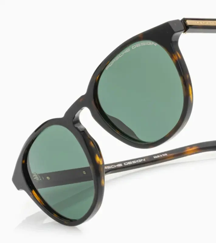 PORSCHE DESIGN P´86025 Sunglasses EDITION A #2 Uni Sluneční brýle nadčasového klasického tvaru černozlaté se světle tyrkysovými skly