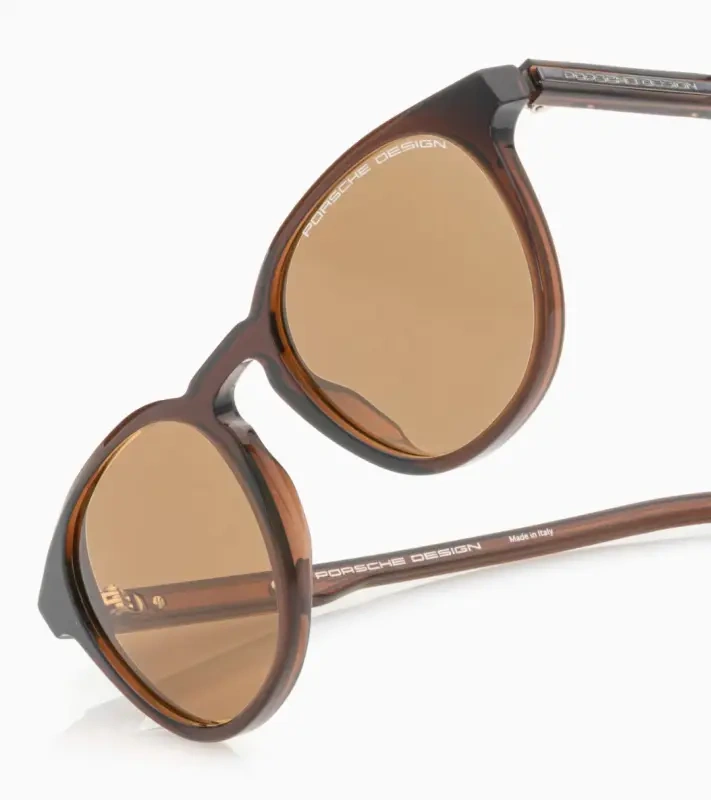PORSCHE DESIGN P´86025 Sunglasses EDITION A #2 Uni Sluneční brýle nadčasového klasického tvaru hnědé se světle hnědými skly