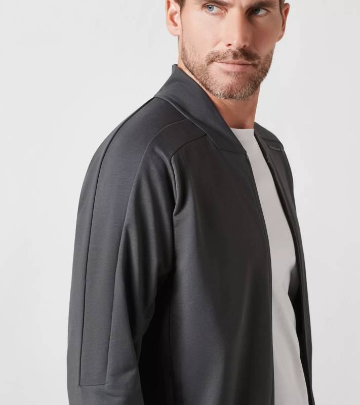 Porsche Design T7 Track Jacket Bunda sportovní šedá asfaltová
