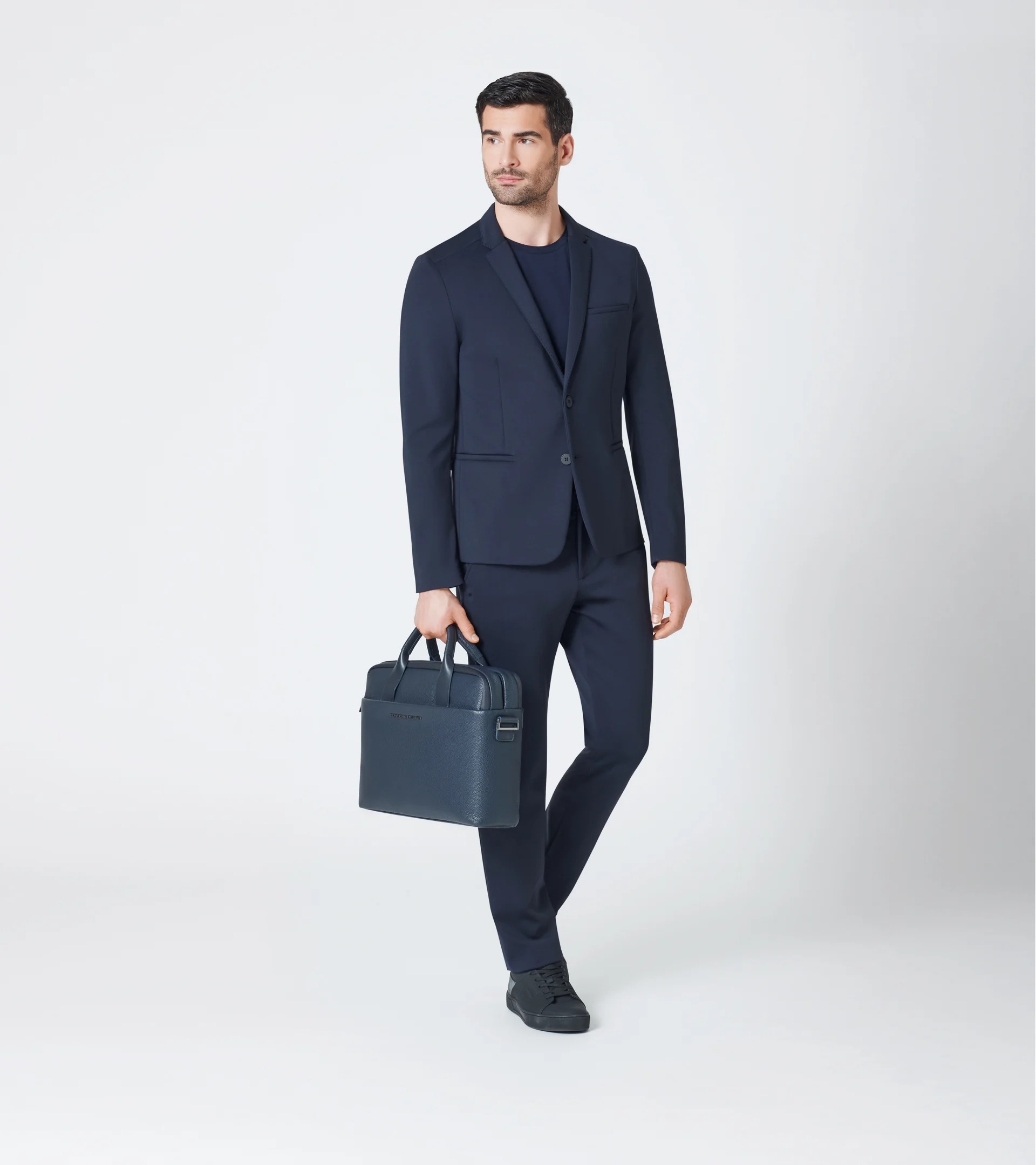 Porsche Design Cervo 2.1 BriefBag MHZ Taška manažerská kožená dark blue tmavě modrá