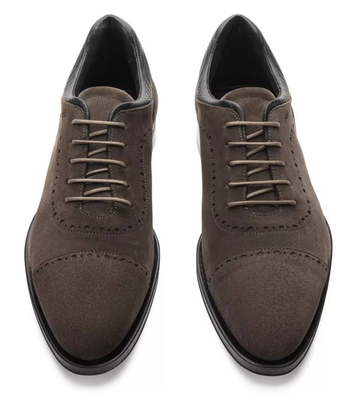 Porsche Design Goodyear Welted Velours Lace Up Obuv formální šedá asfalt
