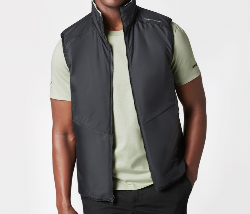 Porsche Design REVERSIBLE LIGHT PADDED VEST oboustranná vesta vápencová bíla