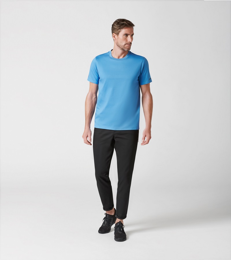 Porsche Design ESSENTIAL T-SHIRT triko s kulatým výstřihem parisian blue modrá