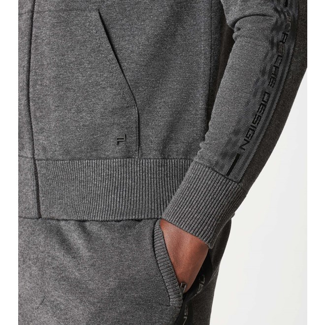 Porsche Design HOODED ICONIC JACKET Mikina tmavě šedá dark grey