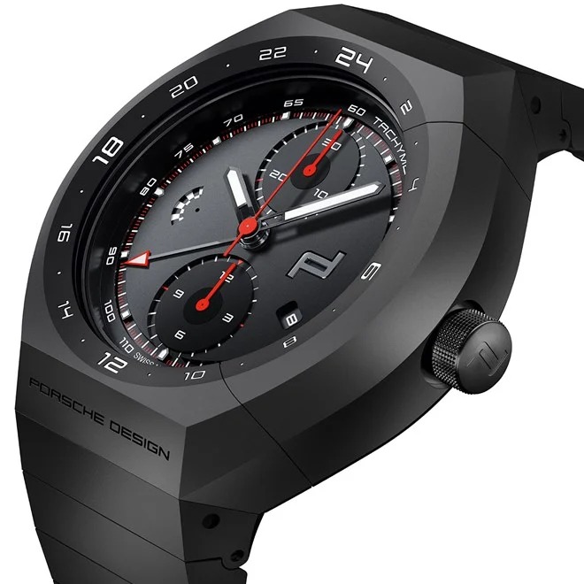 Porsche Design MONOBLOC ACTUATOR 24H Chronograph All black hodinky celé černé