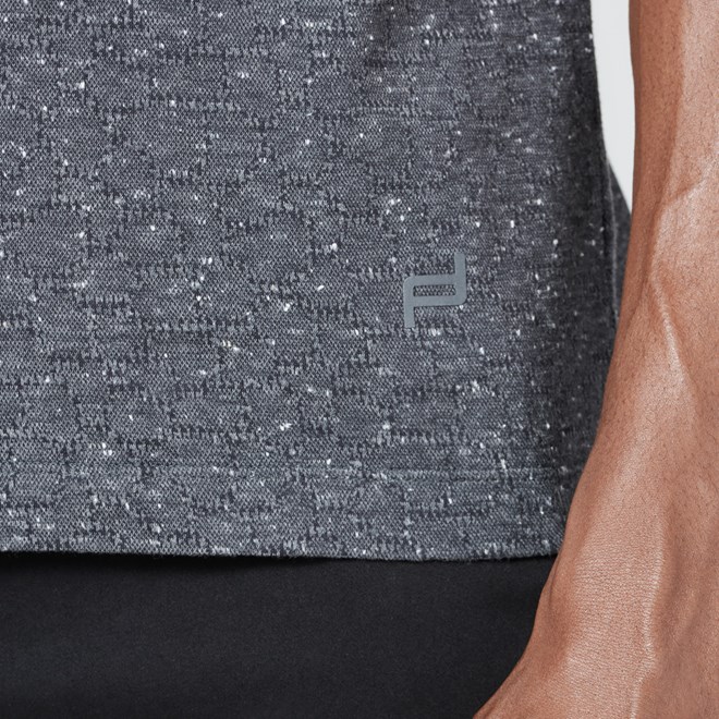 Porsche Design Cellular Structed Tee Tričko s dvojitým kulatým výstřihem asfaltově šedá asphalt grey
