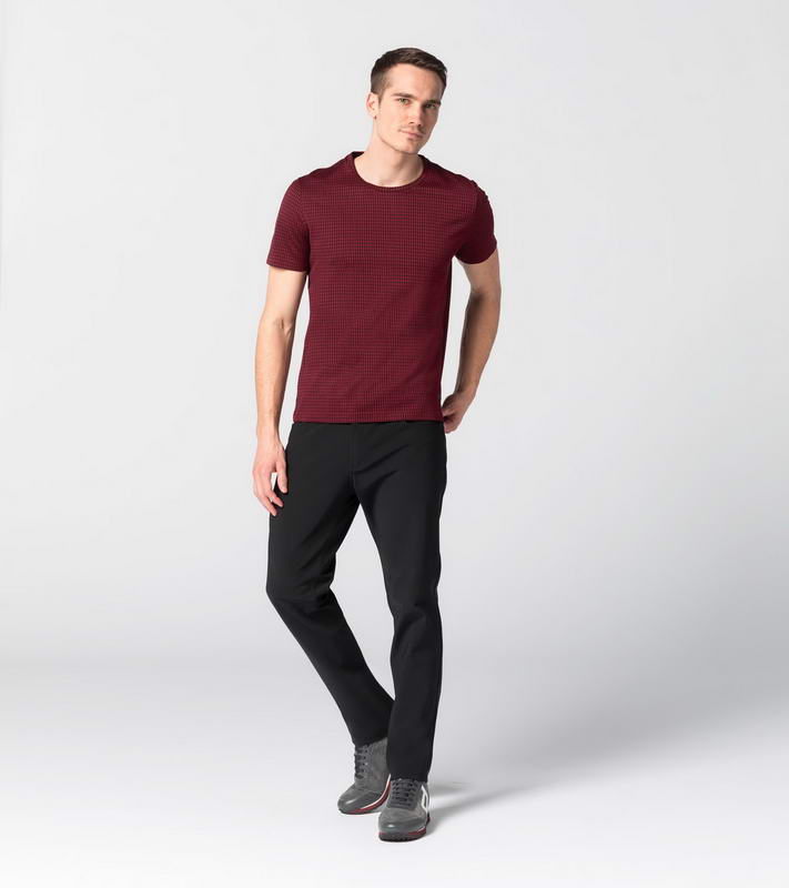 Porsche Design PEPITA JACQUARD triko červené