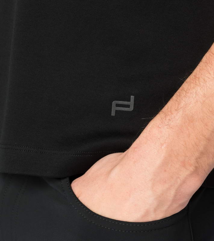 Porsche Design MOCK NECK tričko s límečkem černé