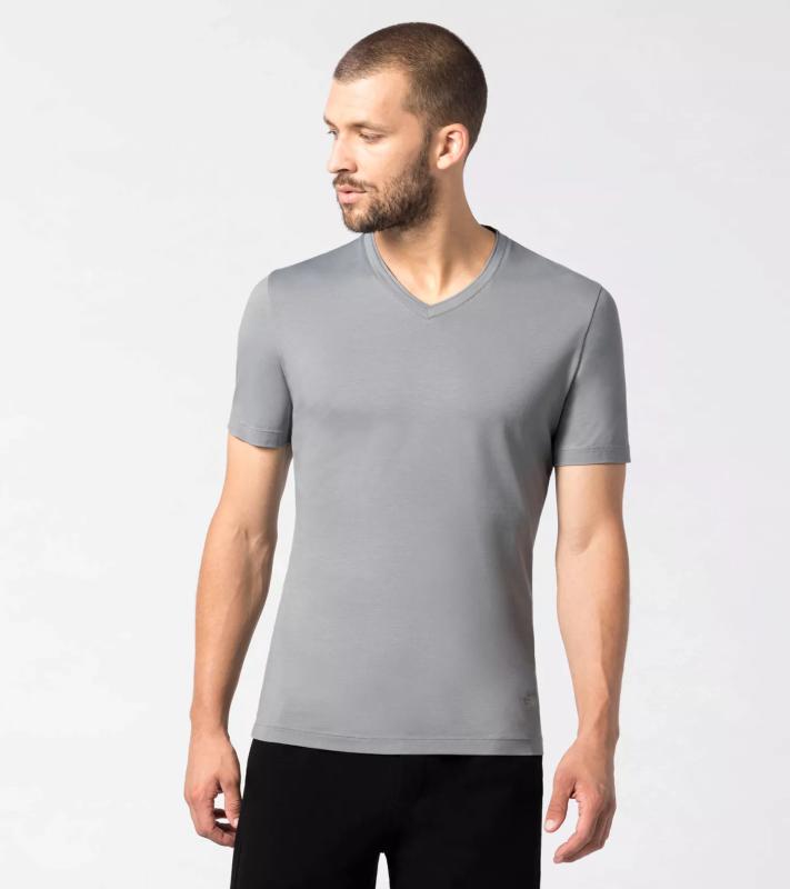 Porsche Design V-Neck T-Shirt tričko s výstřihem do V šedá monument