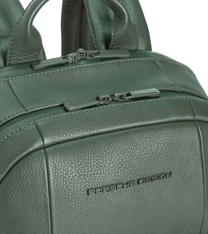 PORSCHE DESIGN Roadster Leather Backpack M1 Batoh střední velikosti kožený manažerský zelený