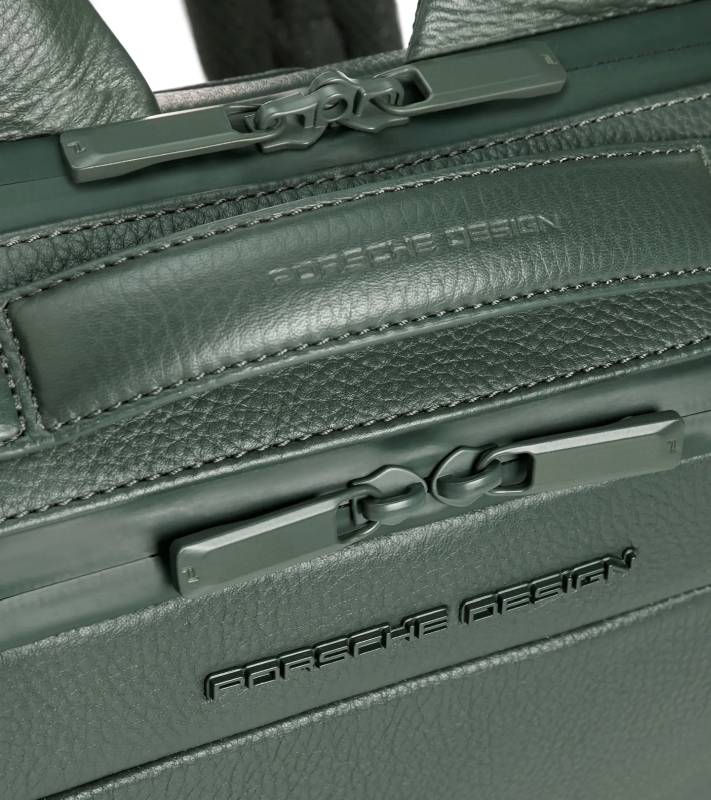 PORSCHE DESIGN Roadster Leather Backpack S1 Batoh menší velikosti kožený manažerský zelený