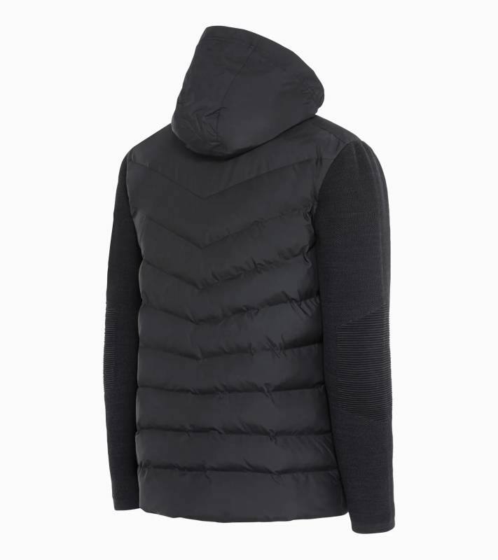 PORSCHE DESIGN Hybrid Jacket Volnočasová prošívaná bunda s pletenými rukávy černá