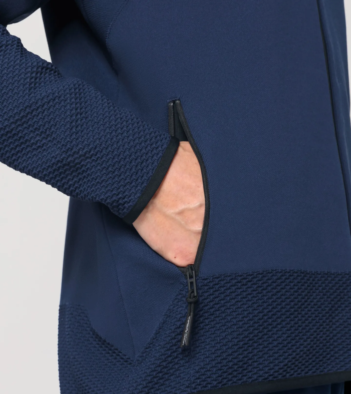 PORSCHE DESIGN EvoKNIT® Midlayer Jacket Mikina volnočasová lehká funkční tmavá perská modrá