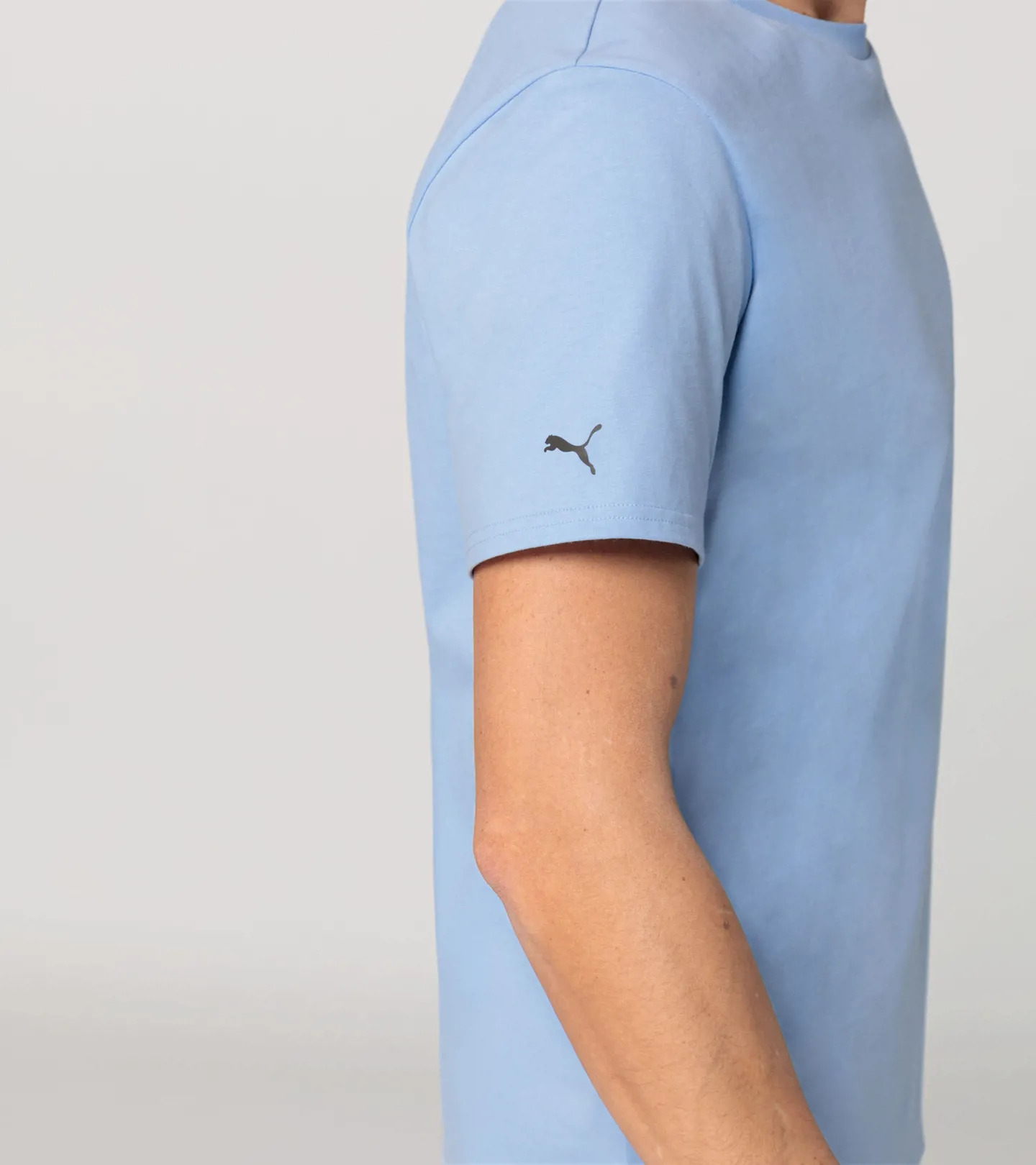 PORSCHE DESIGN Essential T-Shirt Tričko s kulatým výstřihem a logem pastelová modrá