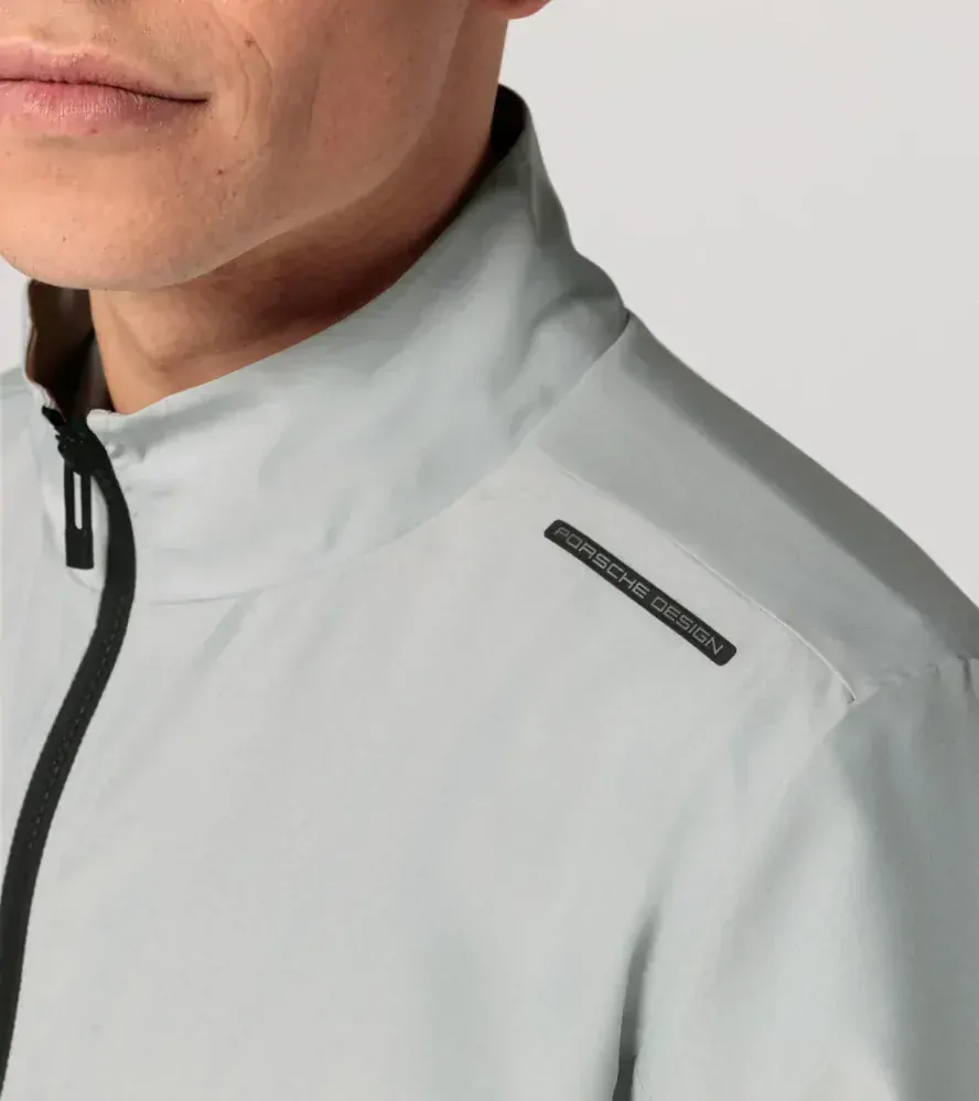 PORSCHE DESIGN Woven tech jacket Bunda tkaná sportovní tech funkční popelavě šedá