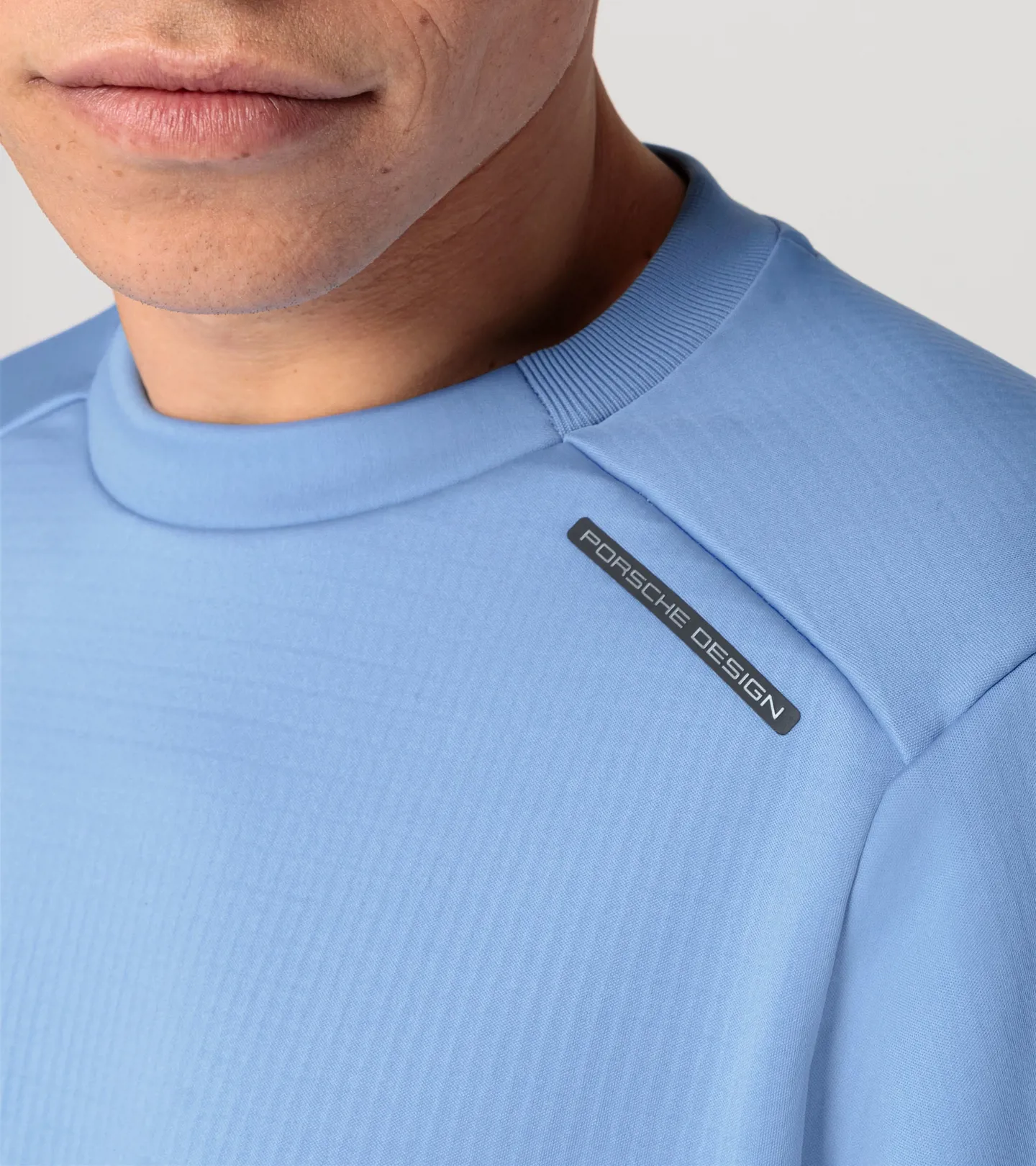 PORSCHE DESIGN Crew neck sweater Svetr s výstřihem ke krku pastelová modrá