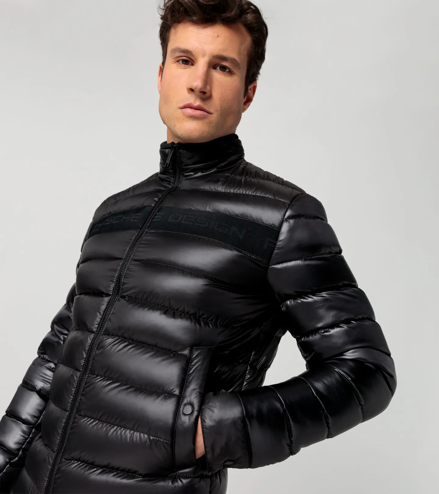 PORSCHE DESIGN Lightweight puffer jacket Bunda prošívaná odlehčená černá