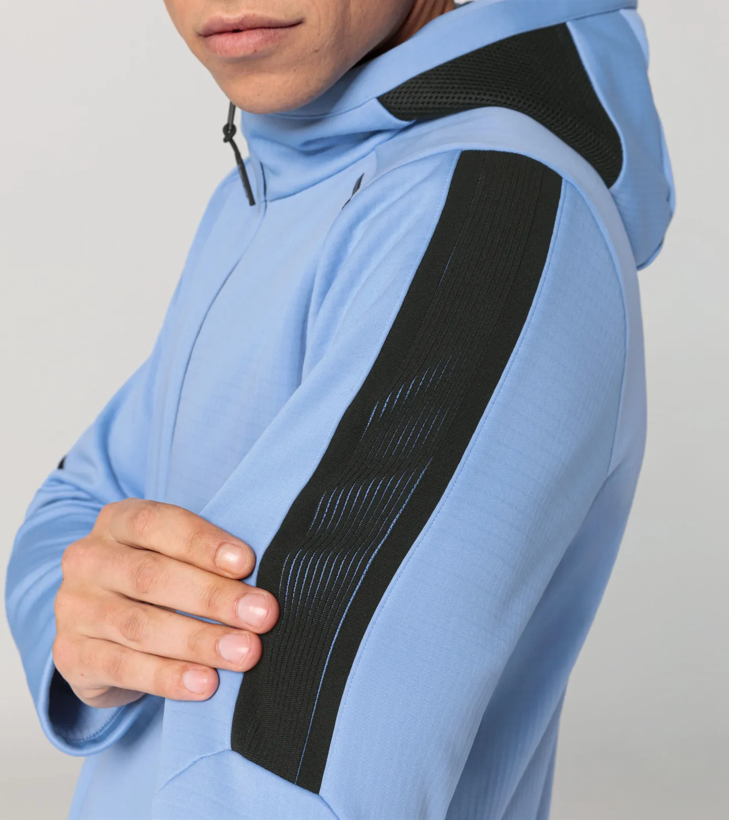 PORSCHE DESIGN Hooded sweat jacket Mikina s kapucí funkční pastelová modrá