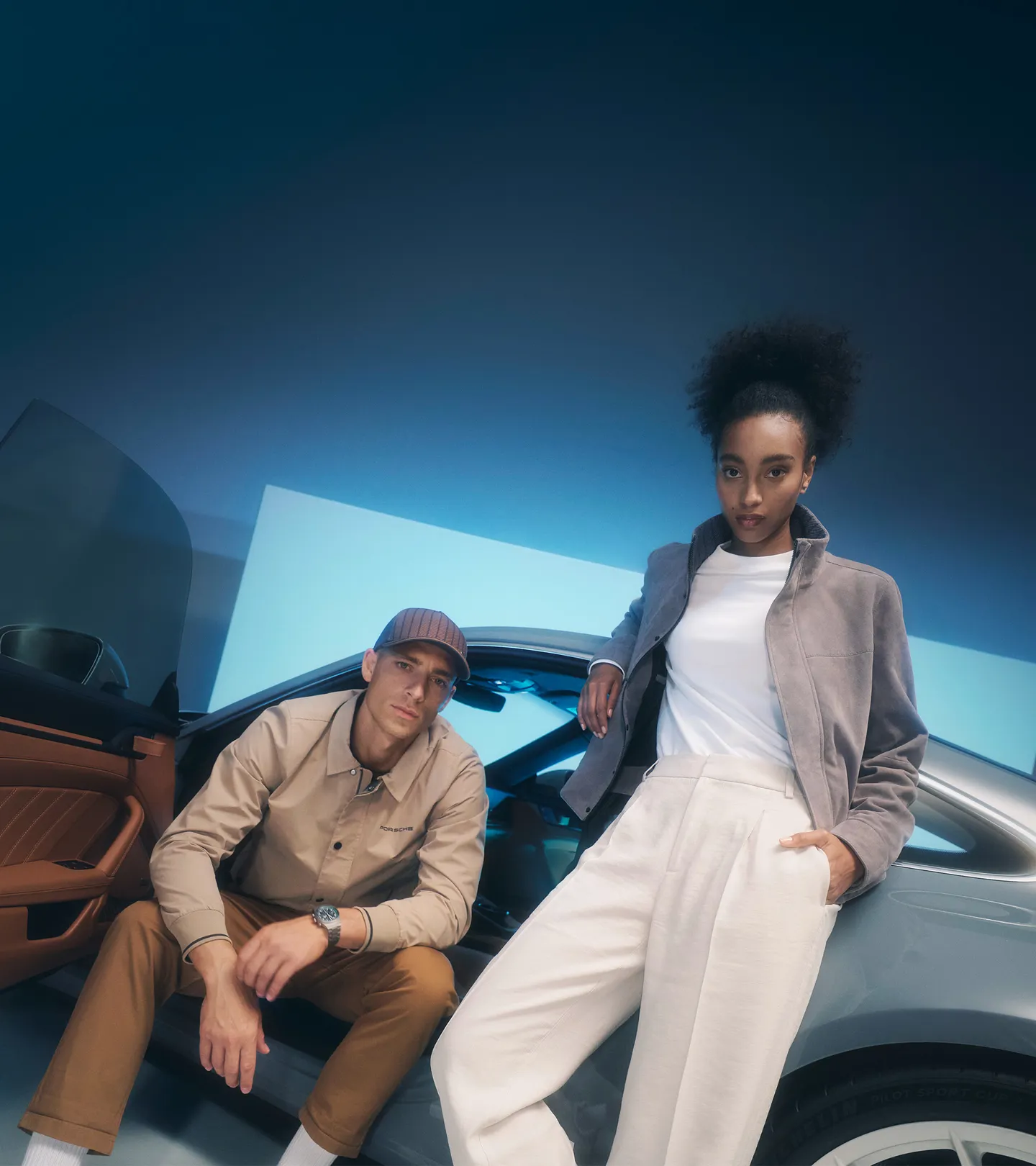 PORSCHE Unisex cap 60Y Porsche 911 Kšiltovka čepice šedohnědá
