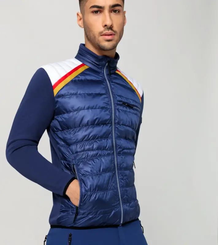 PORSCHE HEAD Dakar Midlayer Jacket Mikina střední vrstva sportovní zimní modrobílá Porsche 953