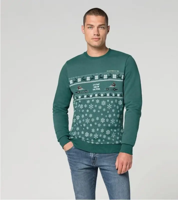 PORSCHE Sweatshirt unisex Christmas Svetr sváteční vánoční zelená