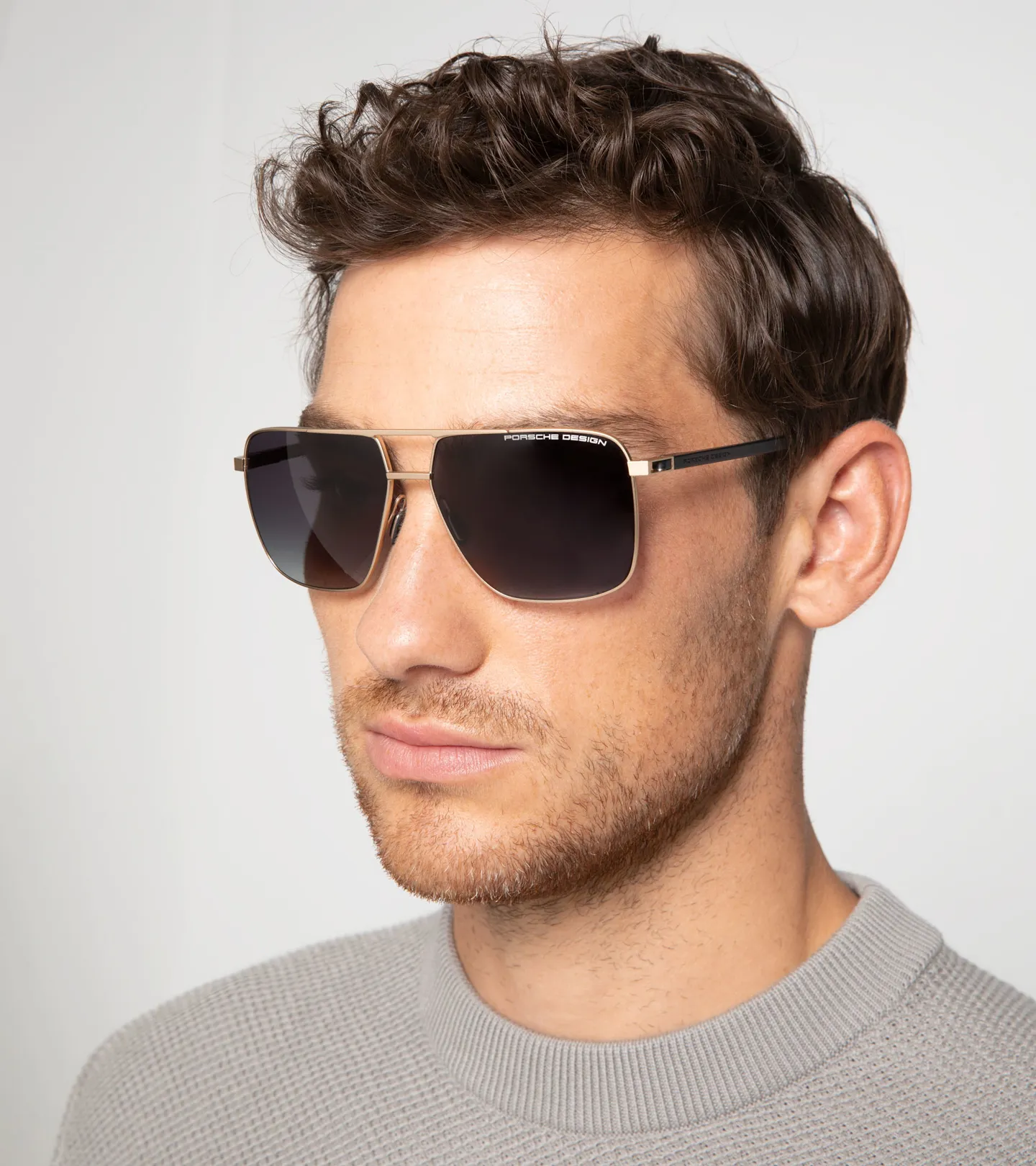 PORSCHE DESIGN Sunglasses P´8963 Sluneční brýle zlatočerné s šedým gradientem polarizované