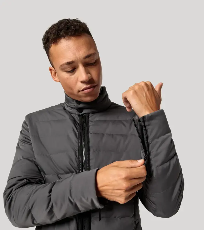 PORSCHE DESIGN Active lightweight jacket Lehká zateplená prošívaná bunda antracitově šedá