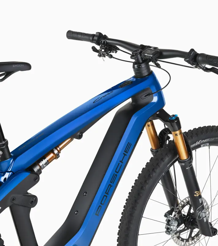 PORSCHE eBike Cross Performance EXC Jízdní horské elektrokolo karbonový rám modrá