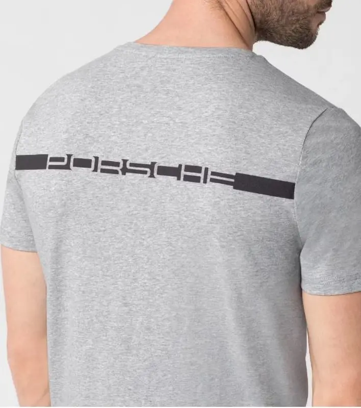 PORSCHE T-shirt RS 2.7 Tričko s kulatým výstřihem šedá s pruhy