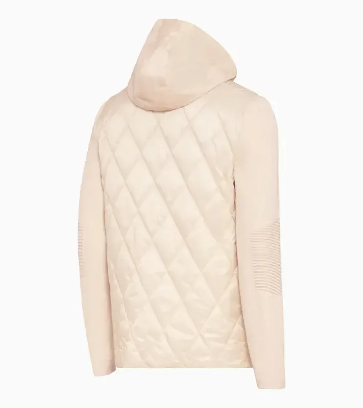 PORSCHE DESIGN Hybrid jacket Bunda prošívaná s pletenými rukávy a kapucí alpská bílá