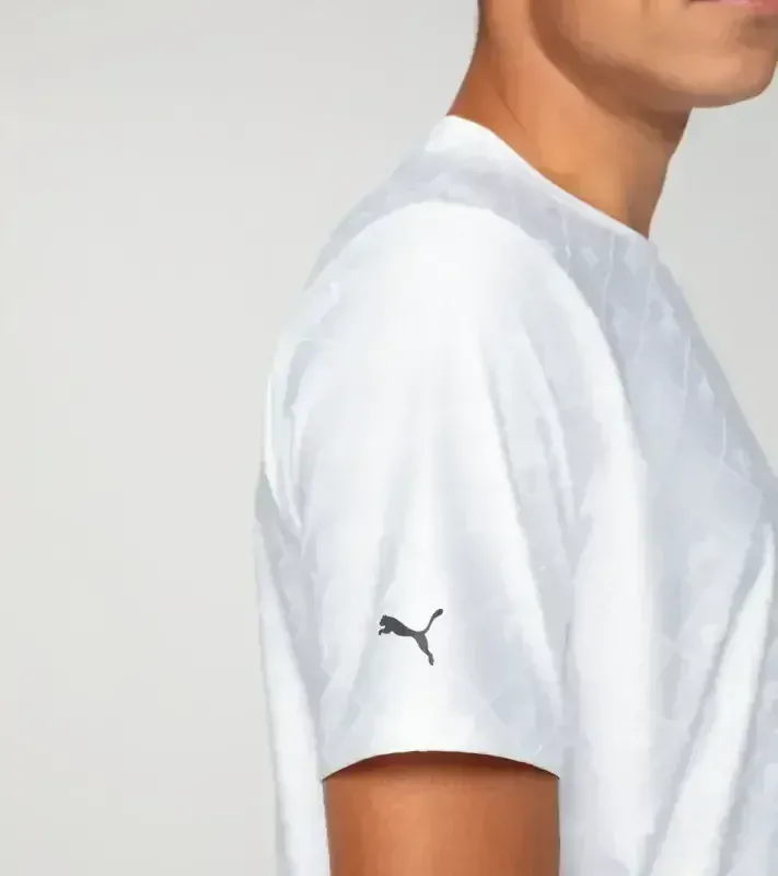 PORSCHE DESIGN Graphic T-shirt Tričko sportovní funkční s kulatým výstřihem a potiskem bílá
