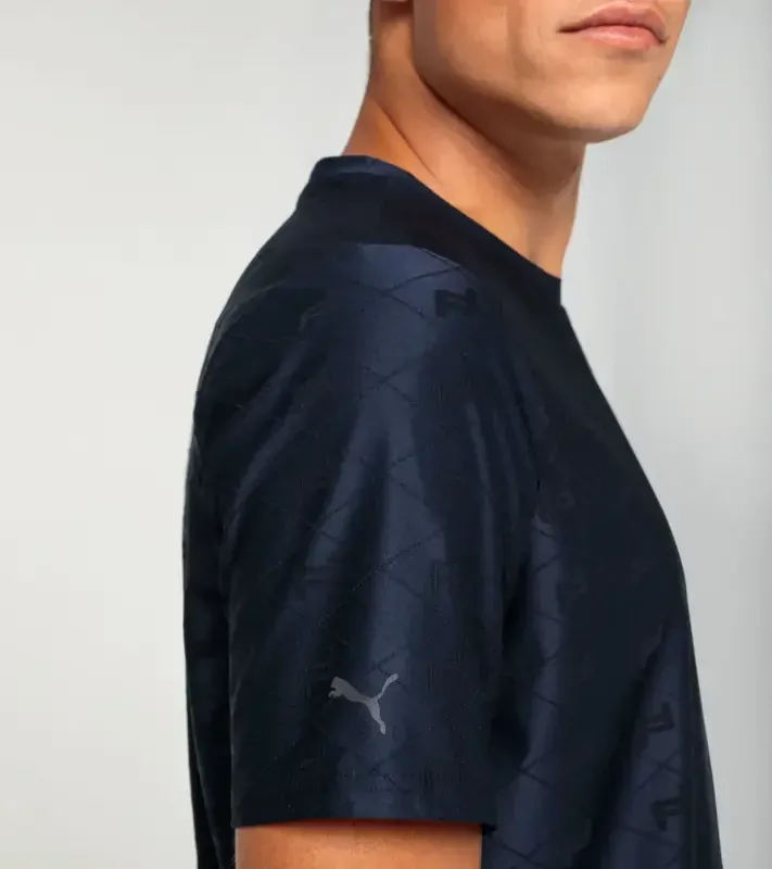 PORSCHE DESIGN Graphic T-shirt Tričko sportovní funkční s kulatým výstřihem a potiskem námořní modrá
