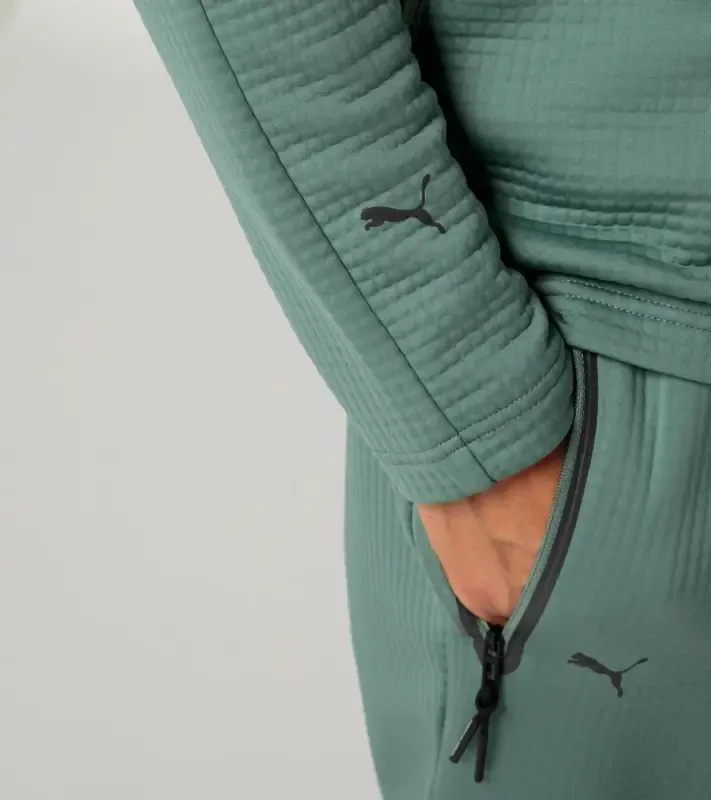 PORSCHE DESIGN Crew neck sweatshirt Svetr volnočasový sportovní eukalyptová zelená