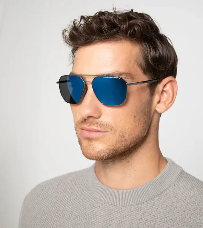 PORSCHE DESIGN Sunglasses P´8967 Sluneční brýle černomodré s tmavomodrými skly v gradientu