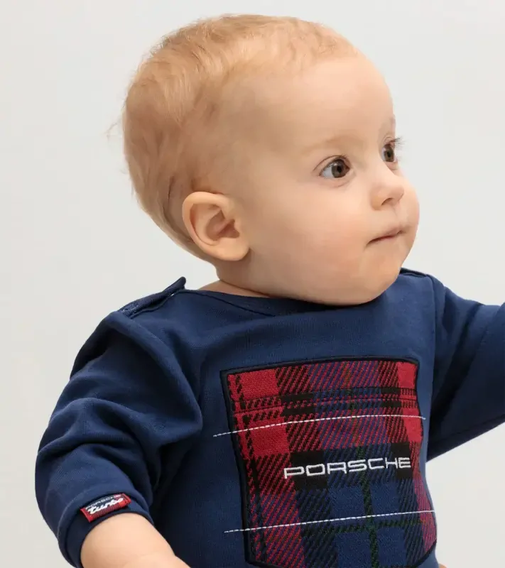 PORSCHE Baby romper Turbo No. 1 Dětské dupačky pro nejmenší fanoušky modrá