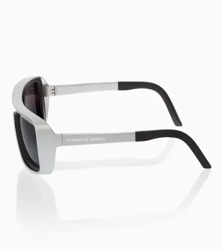 PORSCHE DESIGN Sunglasses P´8952 Iconic Curved Sluneční brýle stříbrné s polarizovanými skly šedé