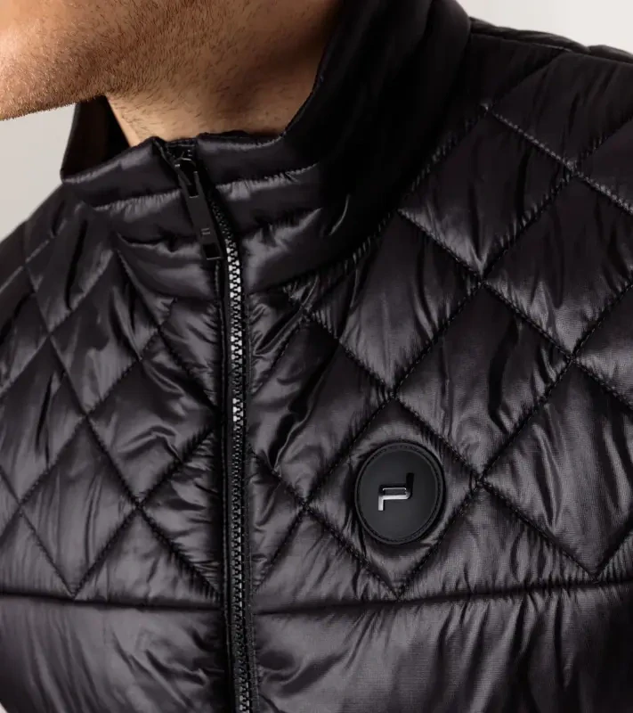 PORSCHE DESIGN Lightweight vest Vesta prošívaná odlehčená na zip černá
