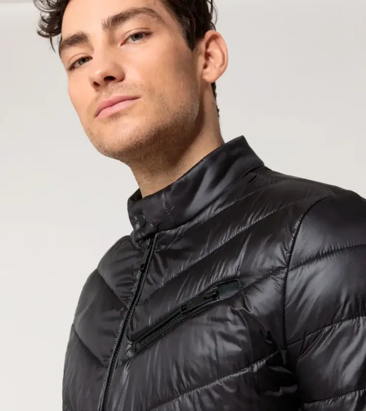 PORSCHE DESIGN Lightweight jacket Bunda prošívaná odlehčená na zip černá