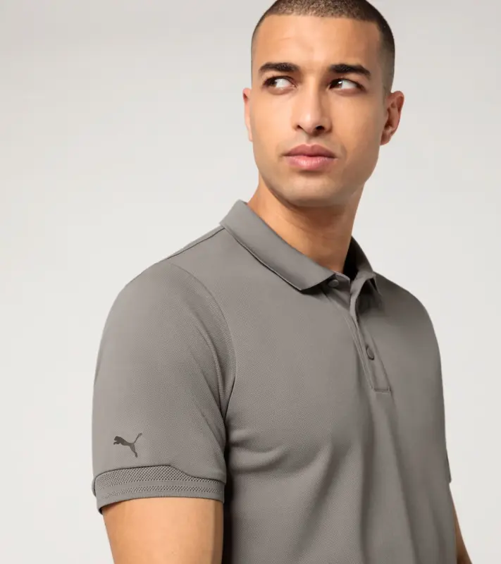 PORSCHE DESIGN Men's Polo Shirt Polokošile tričko s límečkem a knoflíčky šedá