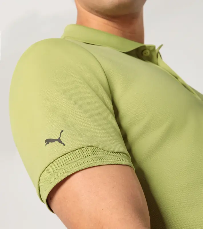 PORSCHE DESIGN Men's Polo Shirt Tričko s límečkem a knoflíčky limetkově zelená