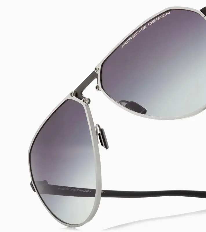 PORSCHE DESIGN Sunglasses P´8938 Hexagon Sluneční brýle černotitanové se skly v šedomodrém gradientu