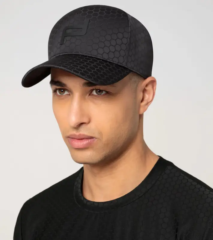 PORSCHE DESIGN Hexagon Cap Čepice kšiltovka se vzorem Hexagon černá