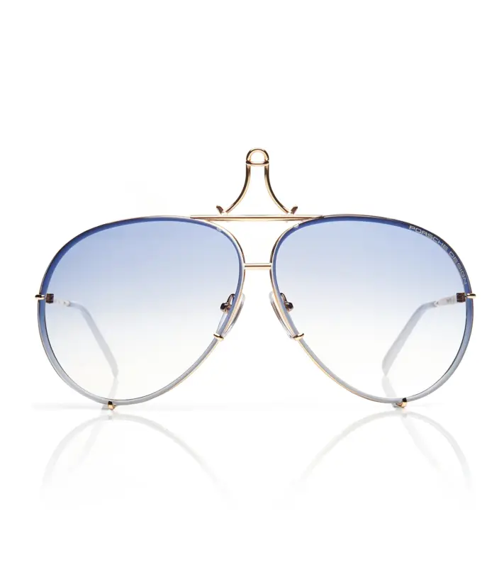 PORSCHE DESIGN Sunglasses P´8478 Sluneční brýle s výměnnými skly zlatobílé se skly v modrém gradientu