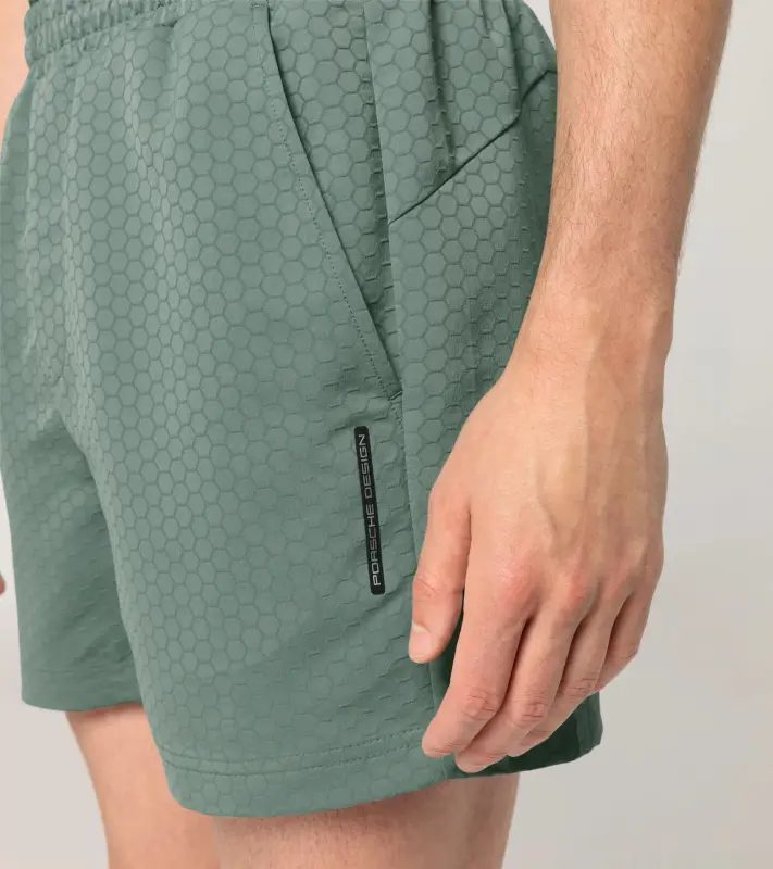 PORSCHE DESIGN Swimming shorts Plavky koupací šortky se šestihranným vzorem mátová zelená