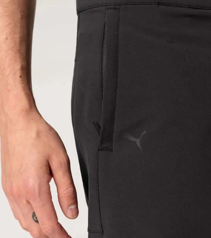 PORSCHE DESIGN Leisure shorts Krátké kalhoty šortky s elastickým pasem a logem černá