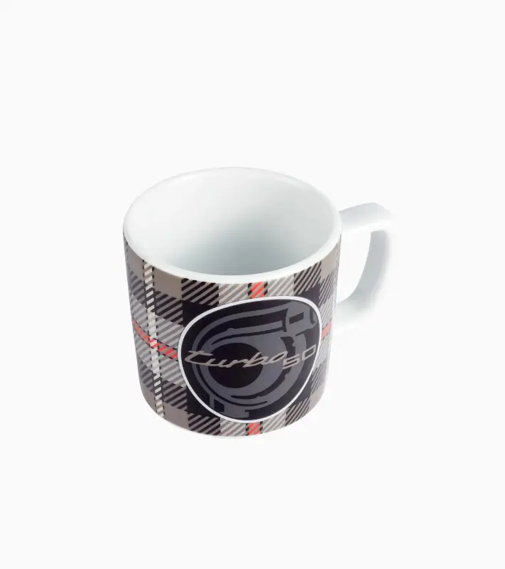PORSCHE Collector's espresso cup no.8 50Y Turbo Limited Šálek na kávu 90ml s tartanovým vzorem