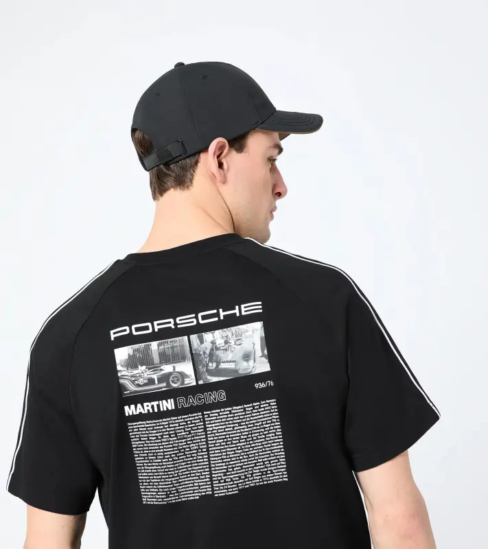 PORSCHE Cap MARTINI RACING® Čepice kšiltovka uni černá s červenomodrými doplňky