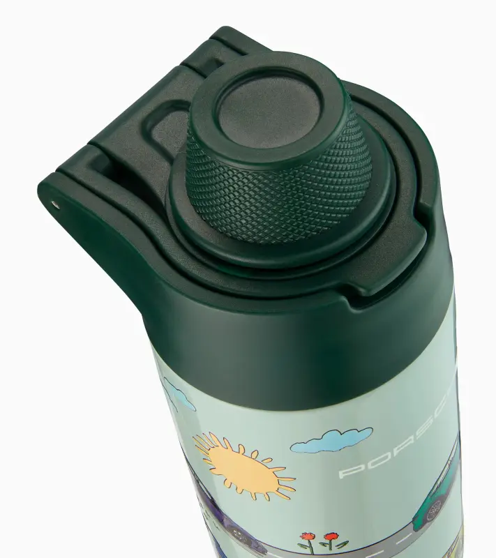 PORSCHE Kids' drink bottle Láhev na pití 460 ml s motivy automobilů zelená
