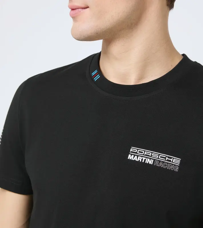PORSCHE T-Shirt MARTINI RACING® Tričko s kulatým výstřihem černá