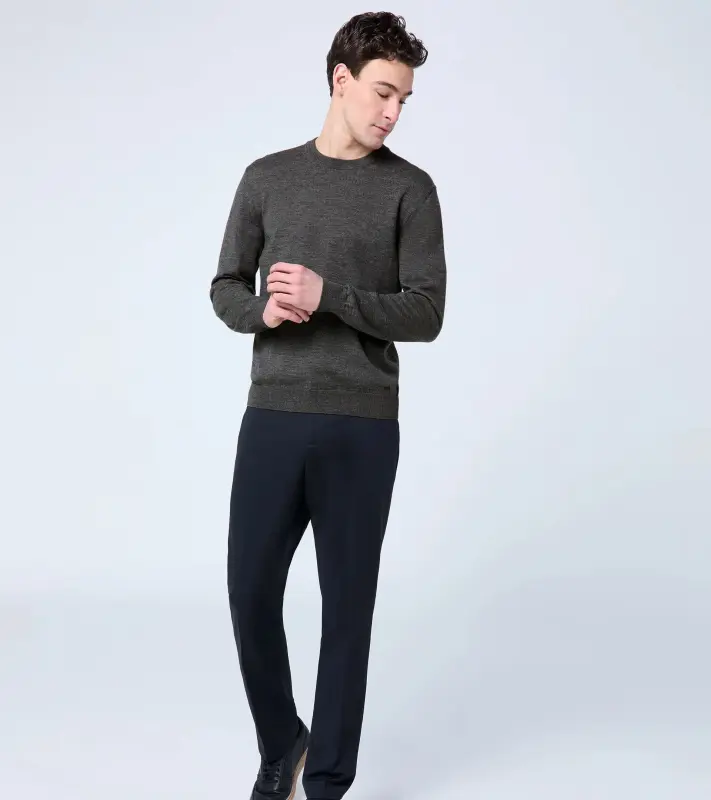 PORSCHE DESIGN Crew neck pullover Svetr pulovr s výstřihem ke krku antracitová šedá